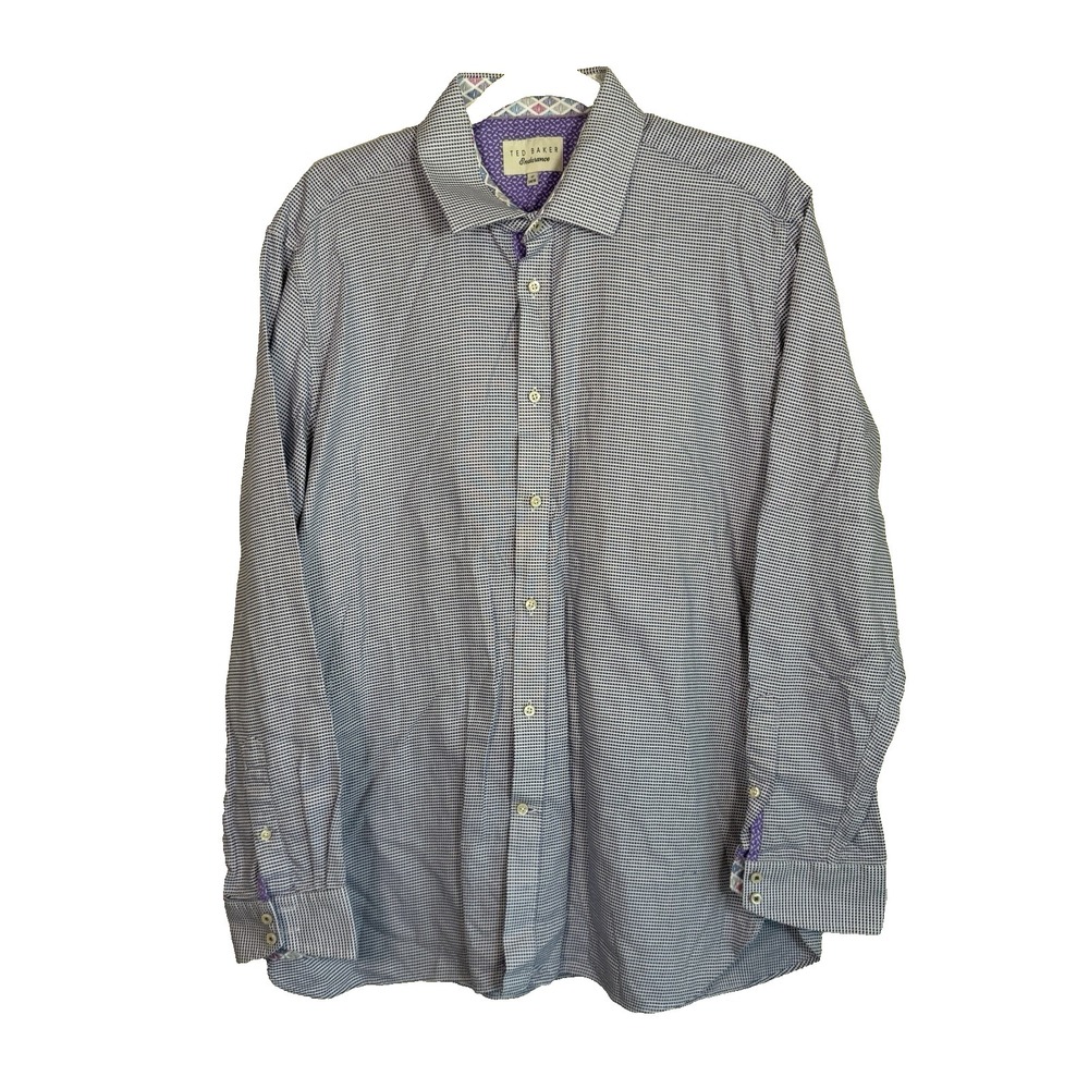 Ted Baker Endurance Mens 17 Long Sleeve Button Down Dress Shirt